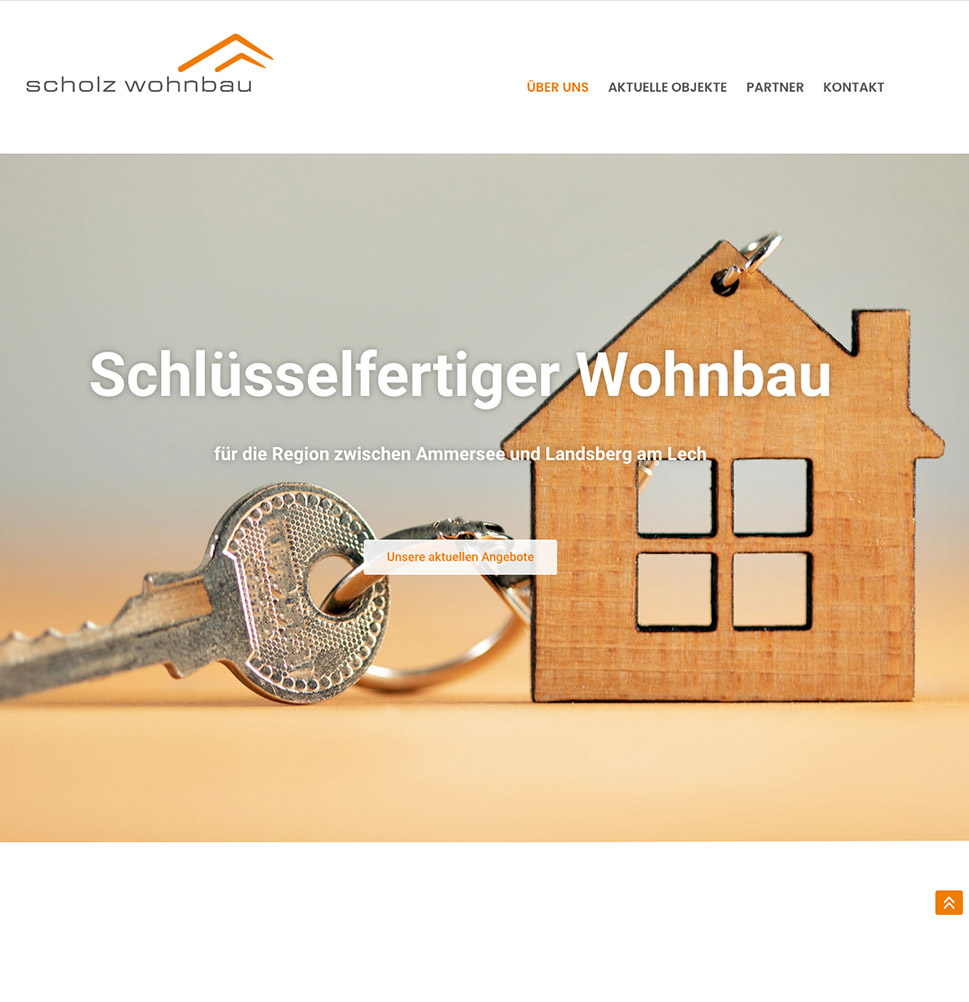 Scholz Wohnbau Webseite